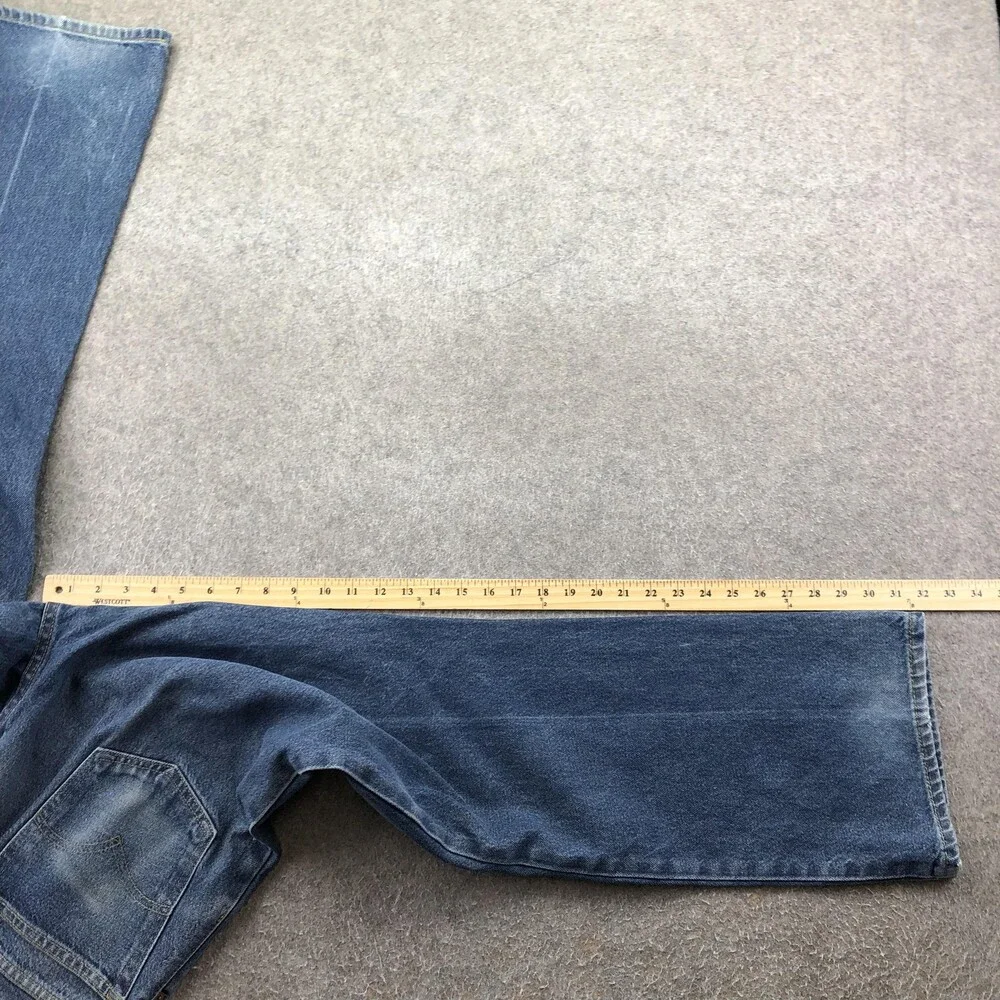 Vintage Levis 517 Jeans Mens 36x30 Slim Bootcut Denim Distressed Whiskered
